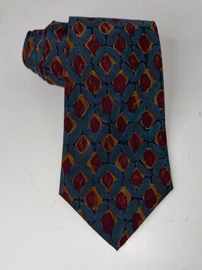 Vintage Polo Ralph Lauren Silk Tie Abstract Geometric USA Hand Made